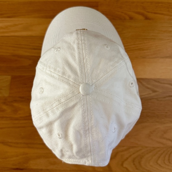 St. Louis Cardinals White Cap Hat Gold Metallic Script Gold Metal Logo Womens - Picture 8 of 13